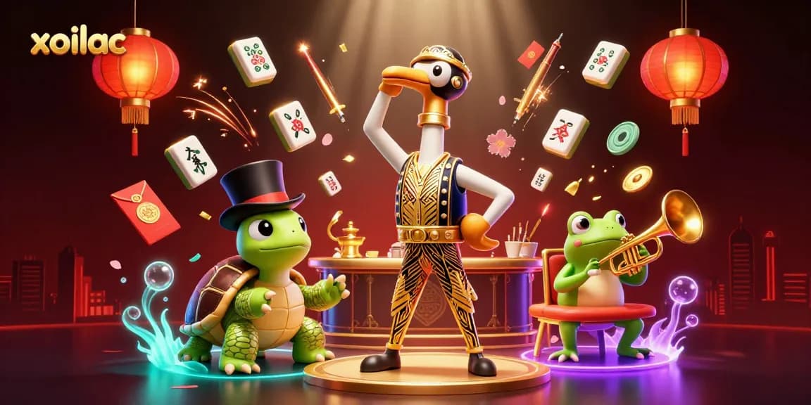 Experience xoilac enjoyment at a vibrant casino inspired by roaring twenties, featuring lively characters and rich game elements.
