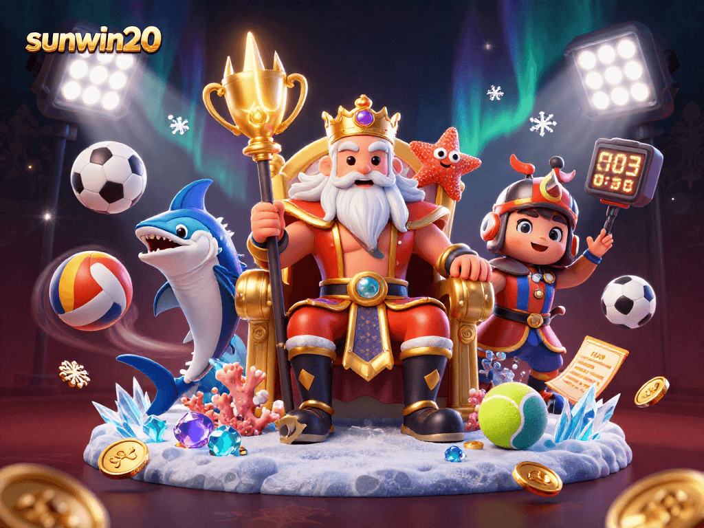Win big at sunwin20 with Neptune and his samurai amidst vibrant sports elements and dynamic odds.
