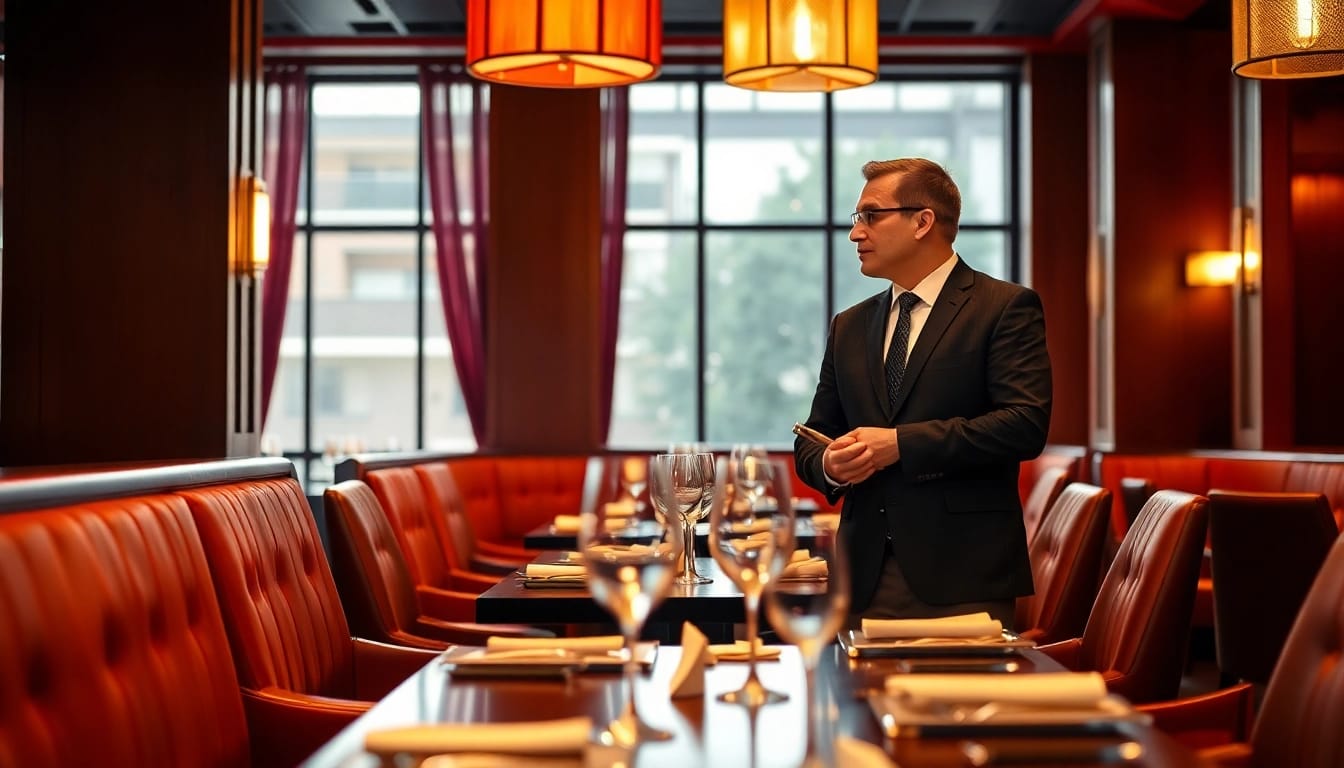 Headhunter Gastronomie discusses recruitment strategies with a restaurant manager.