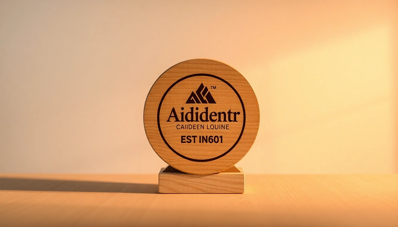 Kleiderbügel mit eigenem Logo in edlem Holzdesign, ideal für Markenpräsentationen und individuelle Gestaltung.