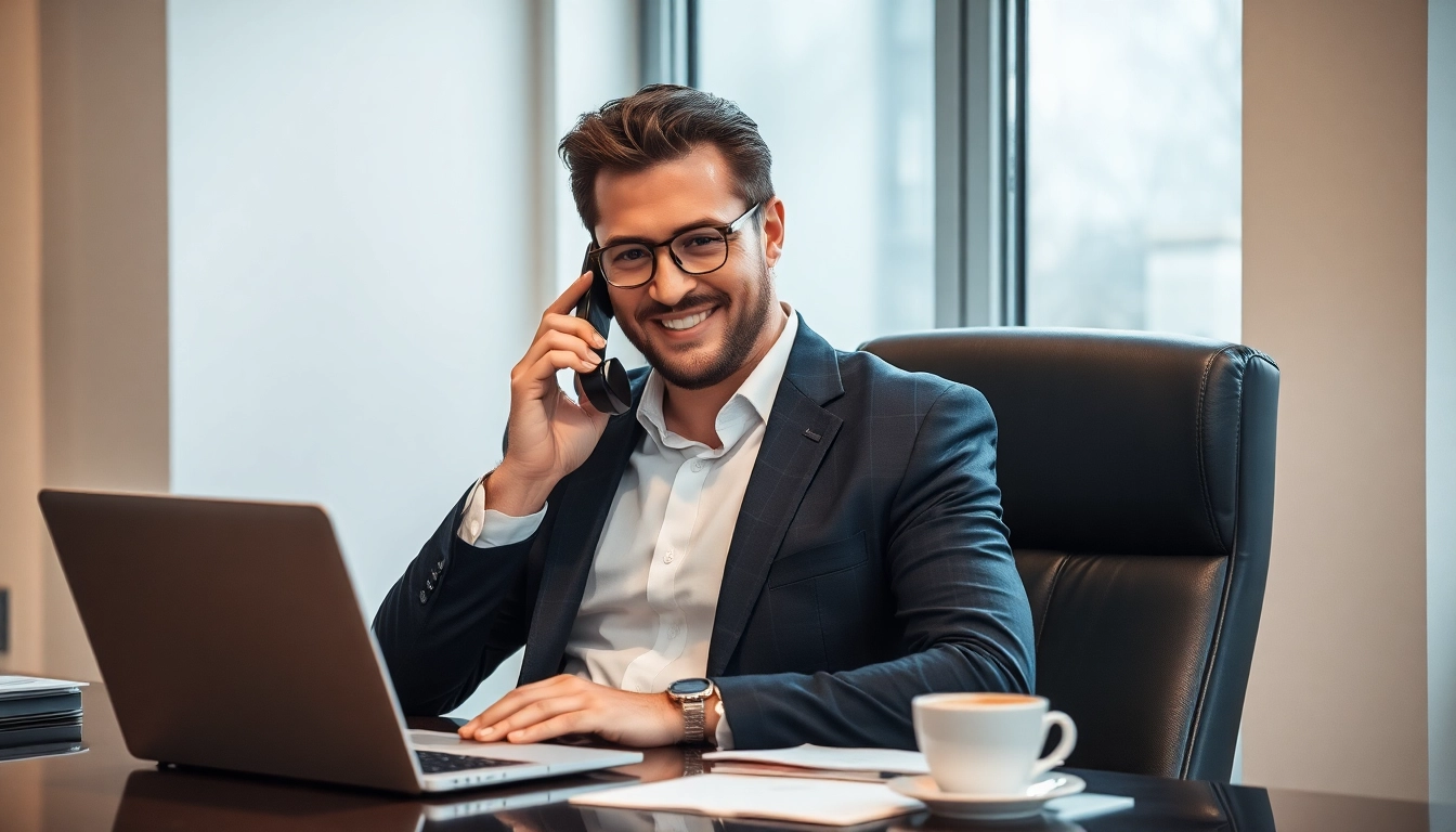 Headhunter Dresden berät potenziellen Klienten in einem modernen Büro.