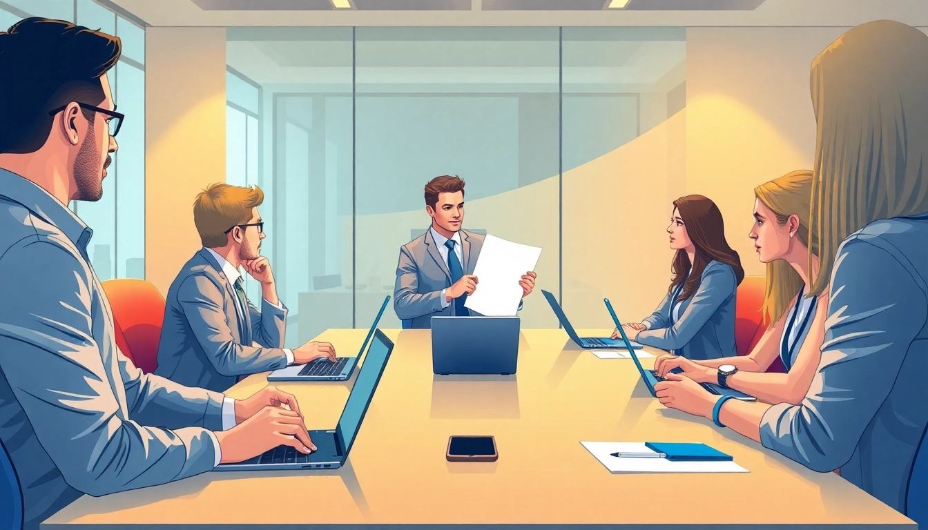 Headhunter Chemnitz actively recruiting diverse candidates in a modern office with warm lighting.