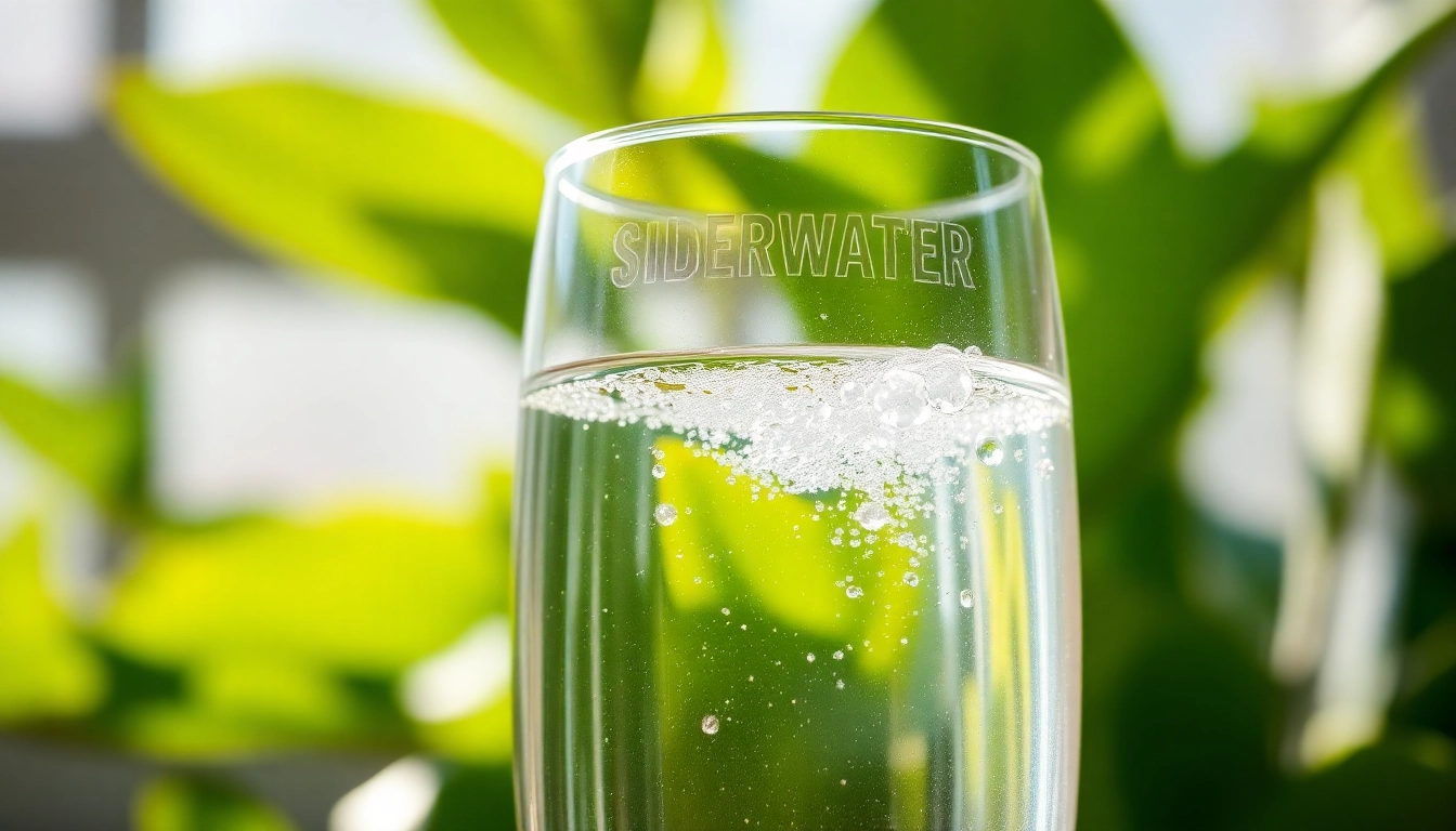 Pouring Silberwasser into a glass to highlight its clarity and healing properties.