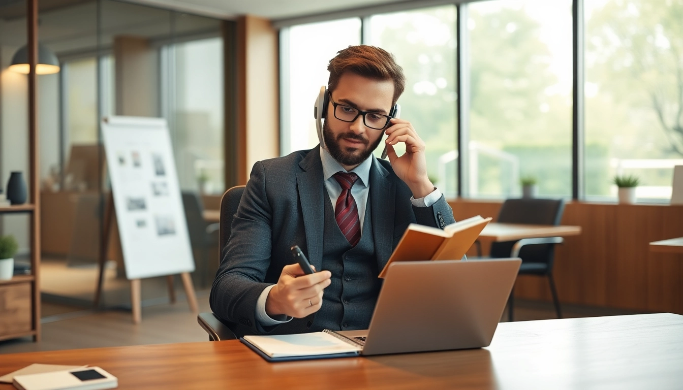 Headhunter Gastronomie berät konzentriert einen Kandidaten in einem repräsentativen Büro.