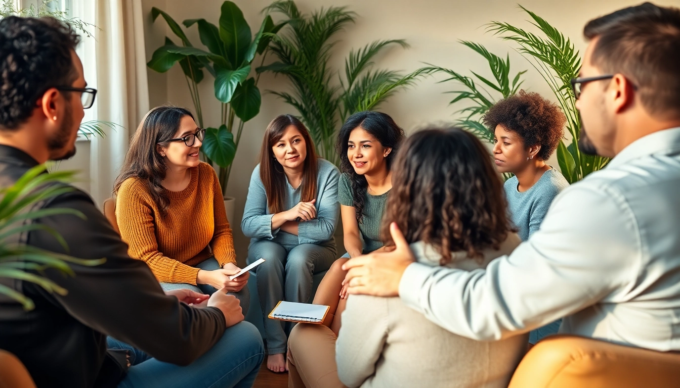 Enhancing emotional wellbeing through group therapy in a calming environment.